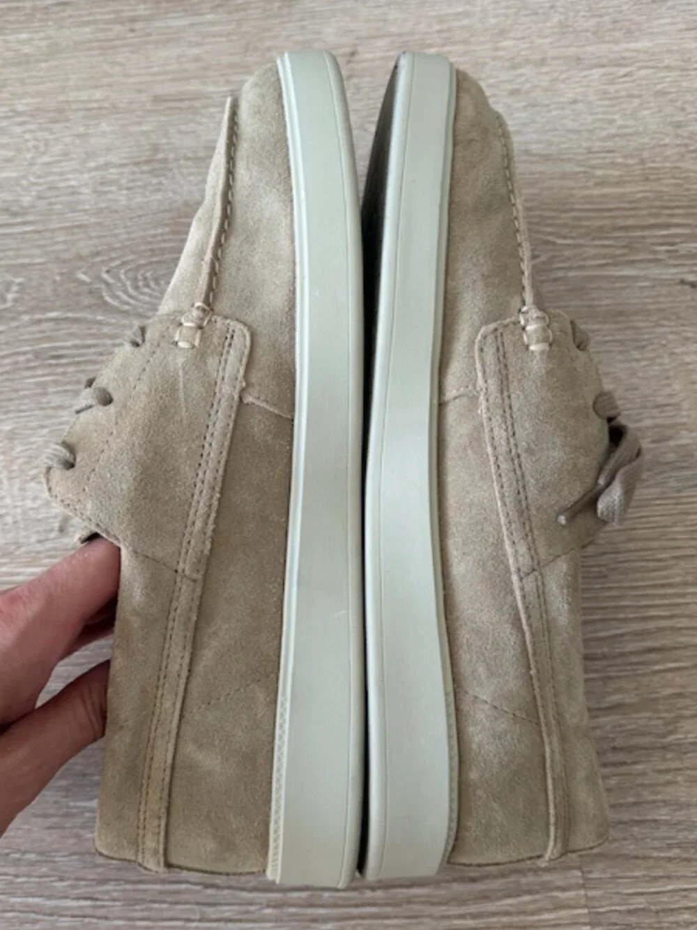 Clarks Dark Sand Suede Boat Shoes in Size 10
